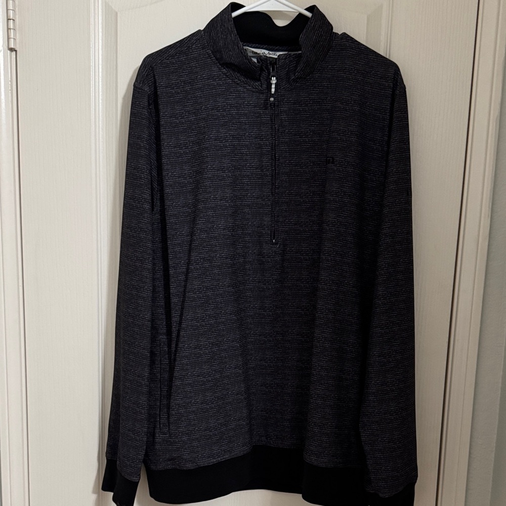 Travis Mathew Charcoal Zip-Up Sweater